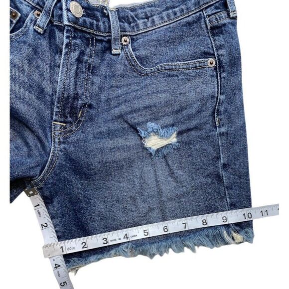 Womens GAP Dark Wash Tropical Back Pocket Distressed‎ Sz 26  or 2 - Picture 7 of 7